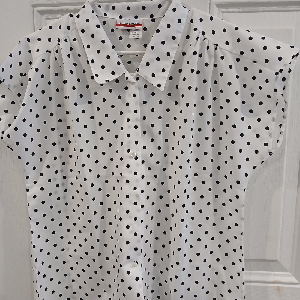 White Polka Dot Blouse